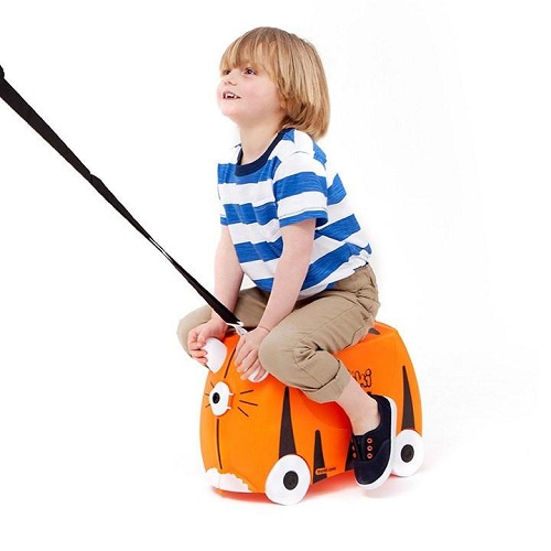 Kuffert til børn Trunki Tiger Tipu orange