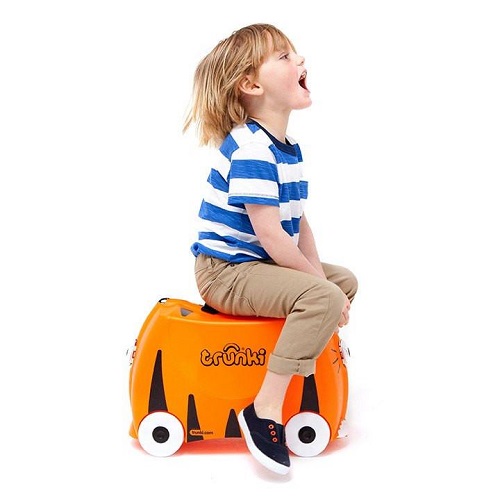 Kuffert til børn Trunki Tiger Tipu orange