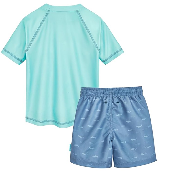 UV badetøj til børn (sæt med trøje og shorts) Playhoes Shark Turquoise UV badetøj til børn (sæt med trøje og shorts) Playhoes Shark Turquoise