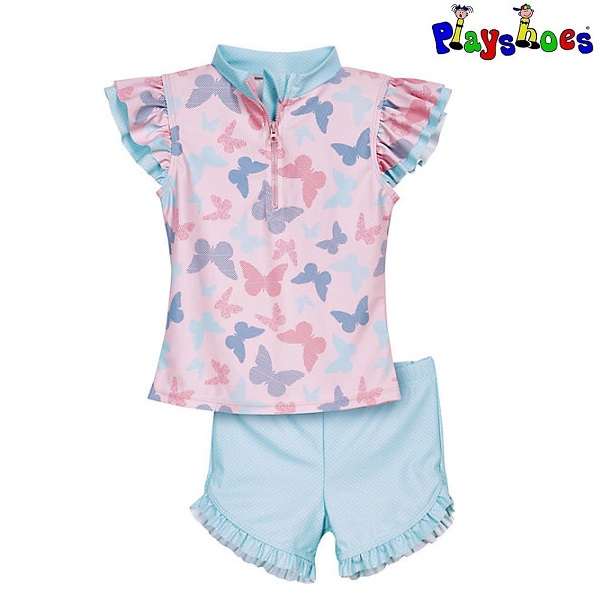 UV badetøj til børn (sæt med trøje og shorts) Playshoes Butterfly