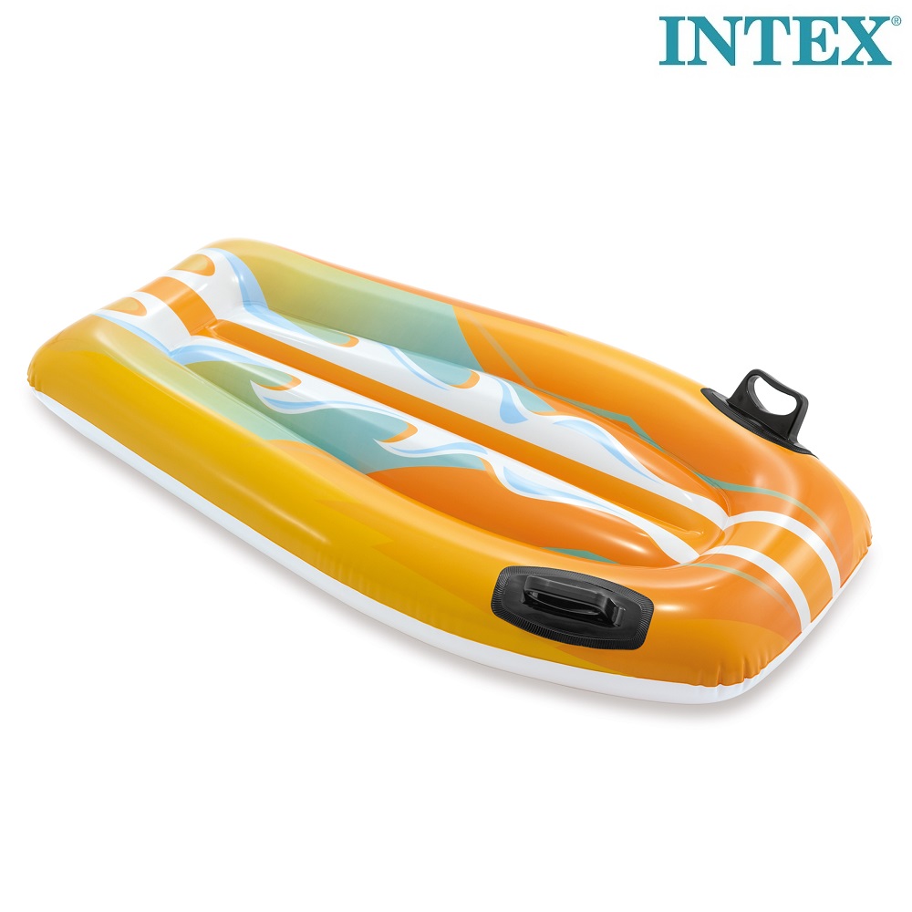 Oppustelig bademadras og surfbræt Intex Orange