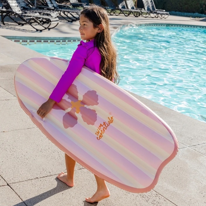 Bademadras til børn Swim Essentials Surfboard Flower