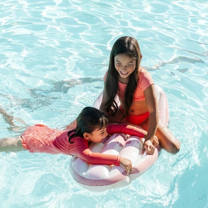 Bademadras til børn Swim Essentials Surfboard Flower