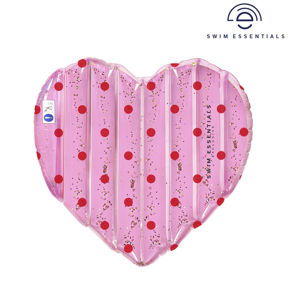 Bademadras til børn Swim Essentials Pink Heart