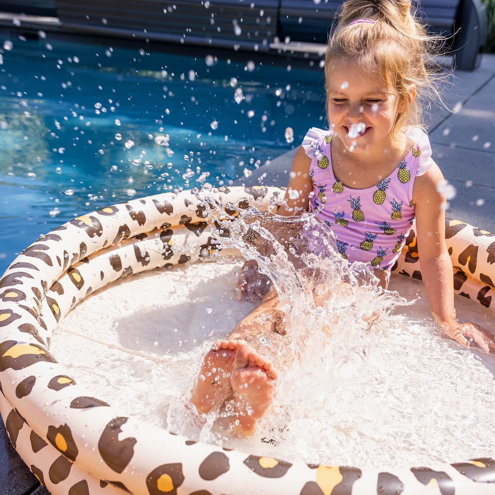 Oppustelig bassin til børn Swim Essentials Beige Leopard