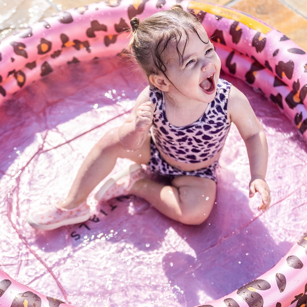 Oppustelig bassin til børn Swim Essentials Pink Leopard