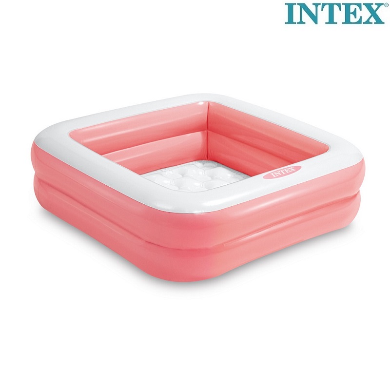 Oppustelig bassin til børn Intex Square Pink