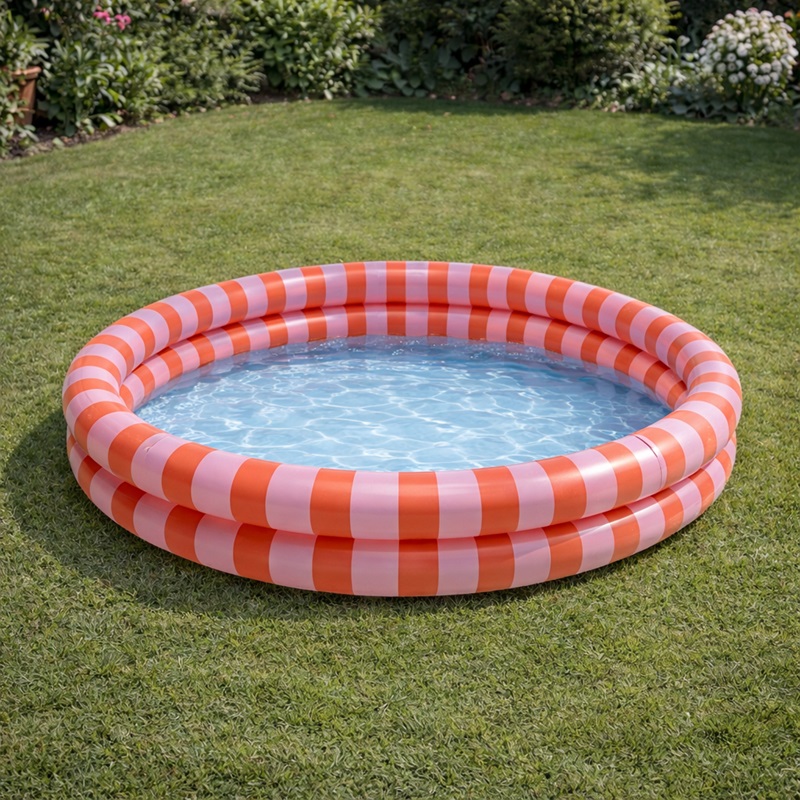 Oppustelig pool til børn - Swim Essentials Pink Red Striped