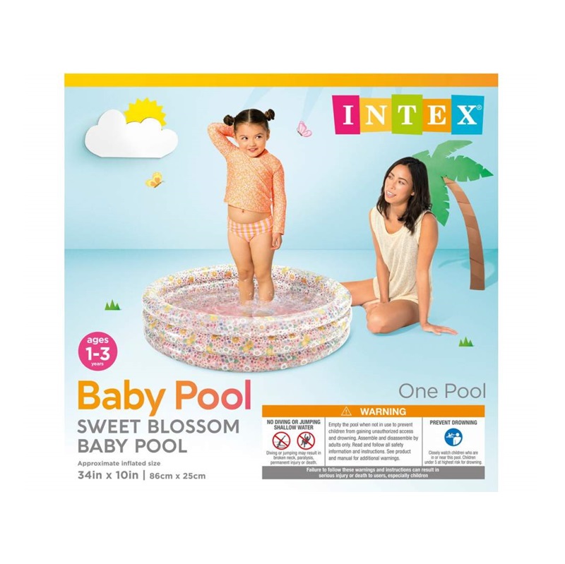 Oppustelig badebassin til børn Intex Sweet Blossom