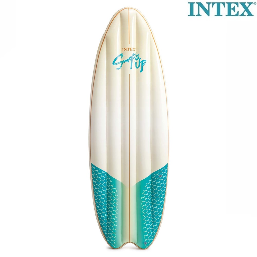 Oppustelig bademadras og surfbræt Intex Surf's Up White