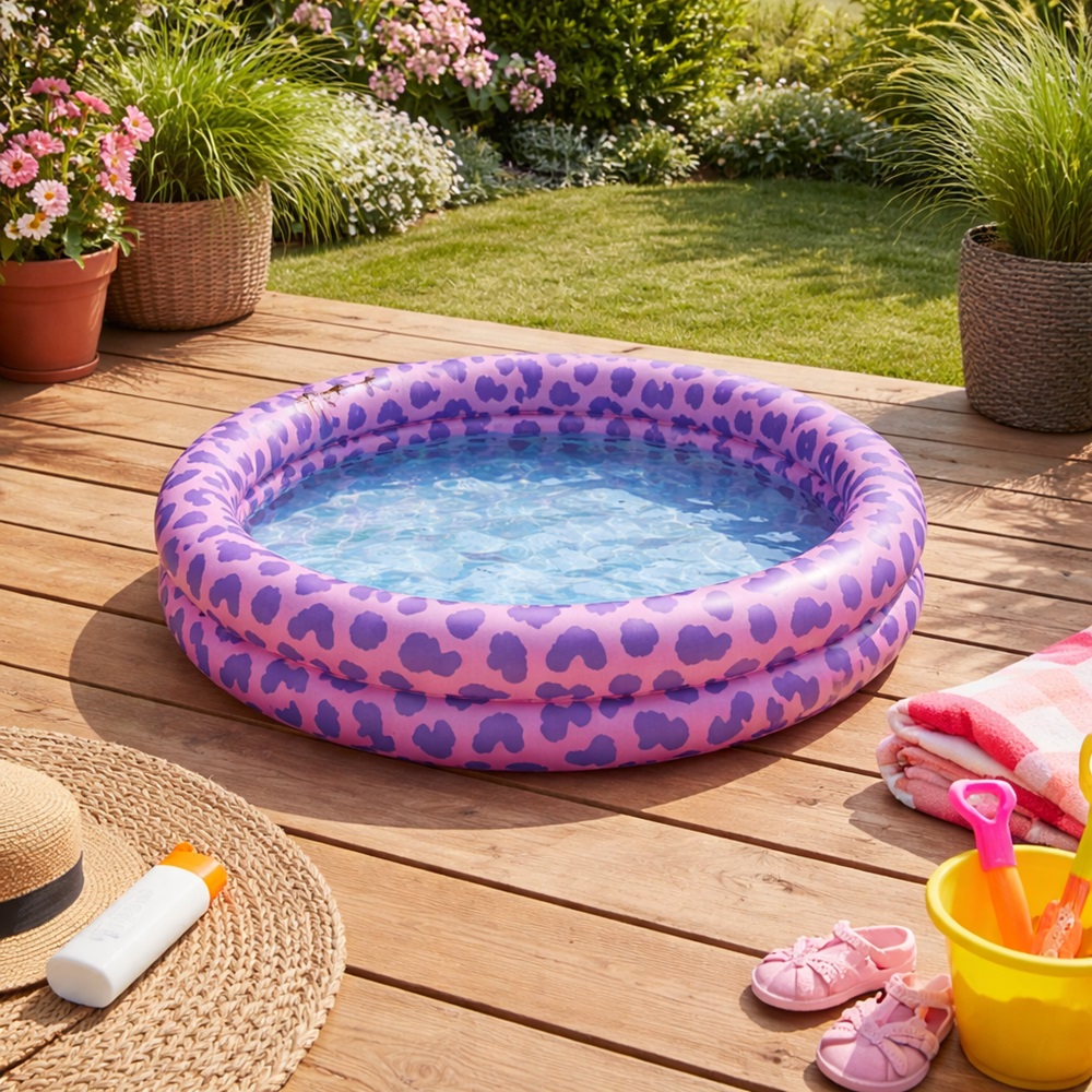 Oppustelig babypool - Swim Essentials Purple Leopard