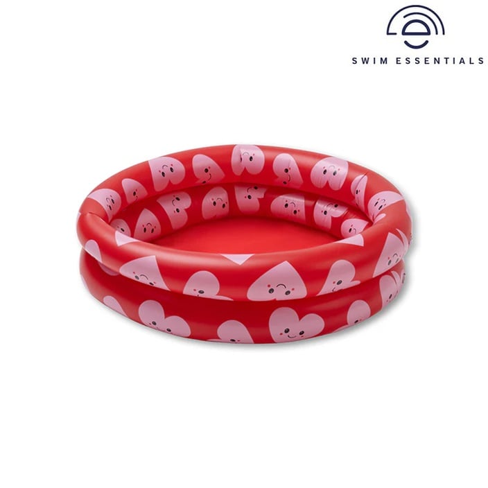 Oppustelig babypool Swim Essentials Mini Pool Red Hearts
