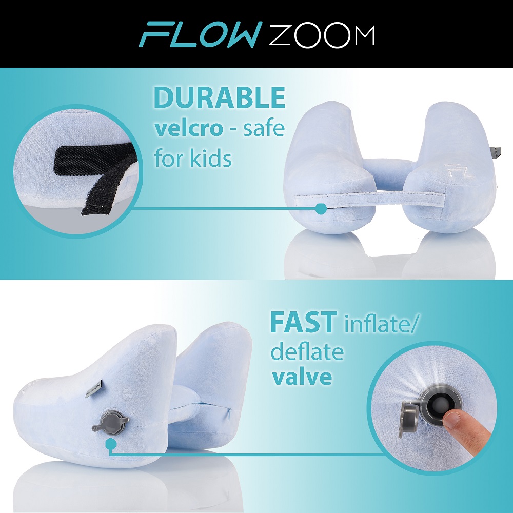 Oppustelig nakkepude til børn Flowzoom Air
