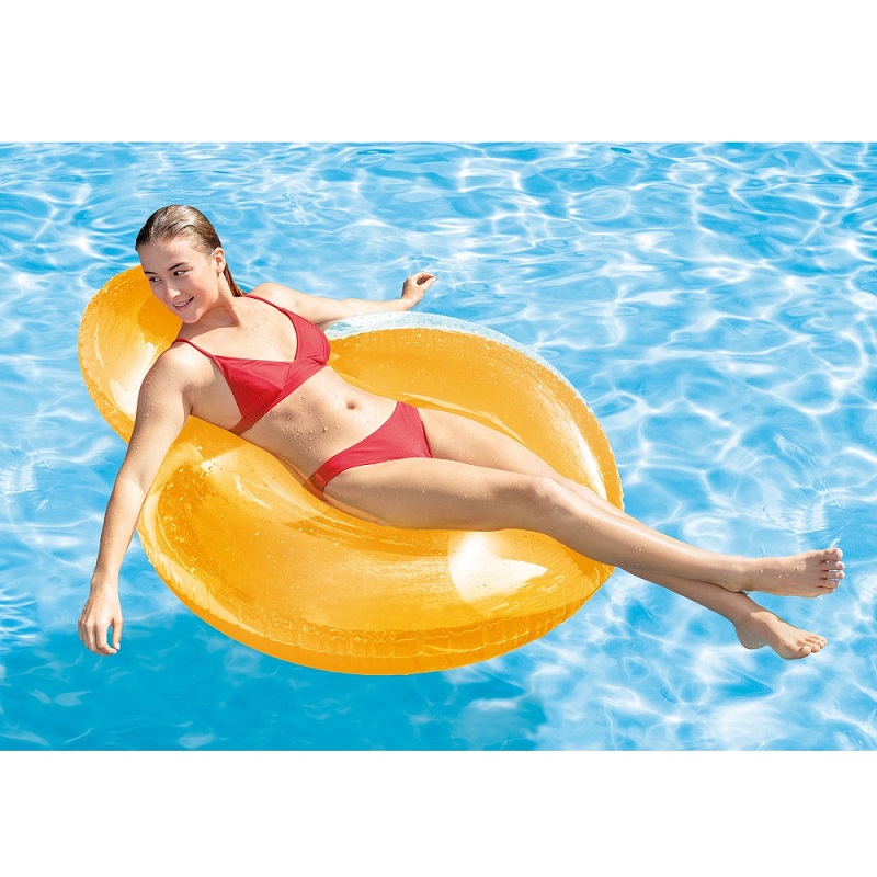 Oppustelig svømmestol Intex Inflatable Pool Chair XL Orange