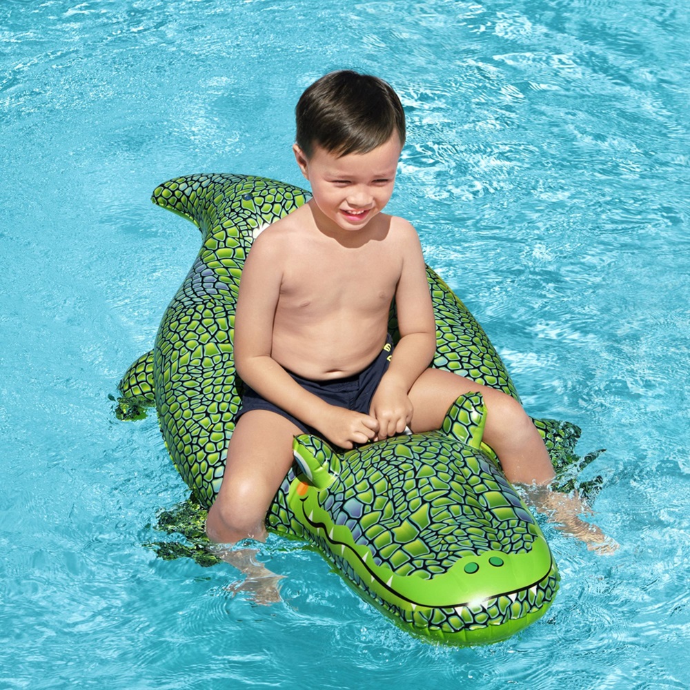Oppusteligt badedyr XXL - Bestway Crocodile
