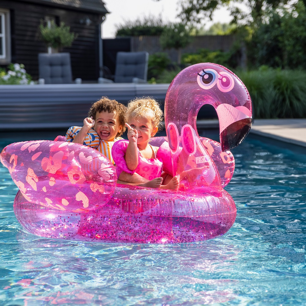 Oppusteligt badedyr Swim Essentials Neon Flamingo XXL
