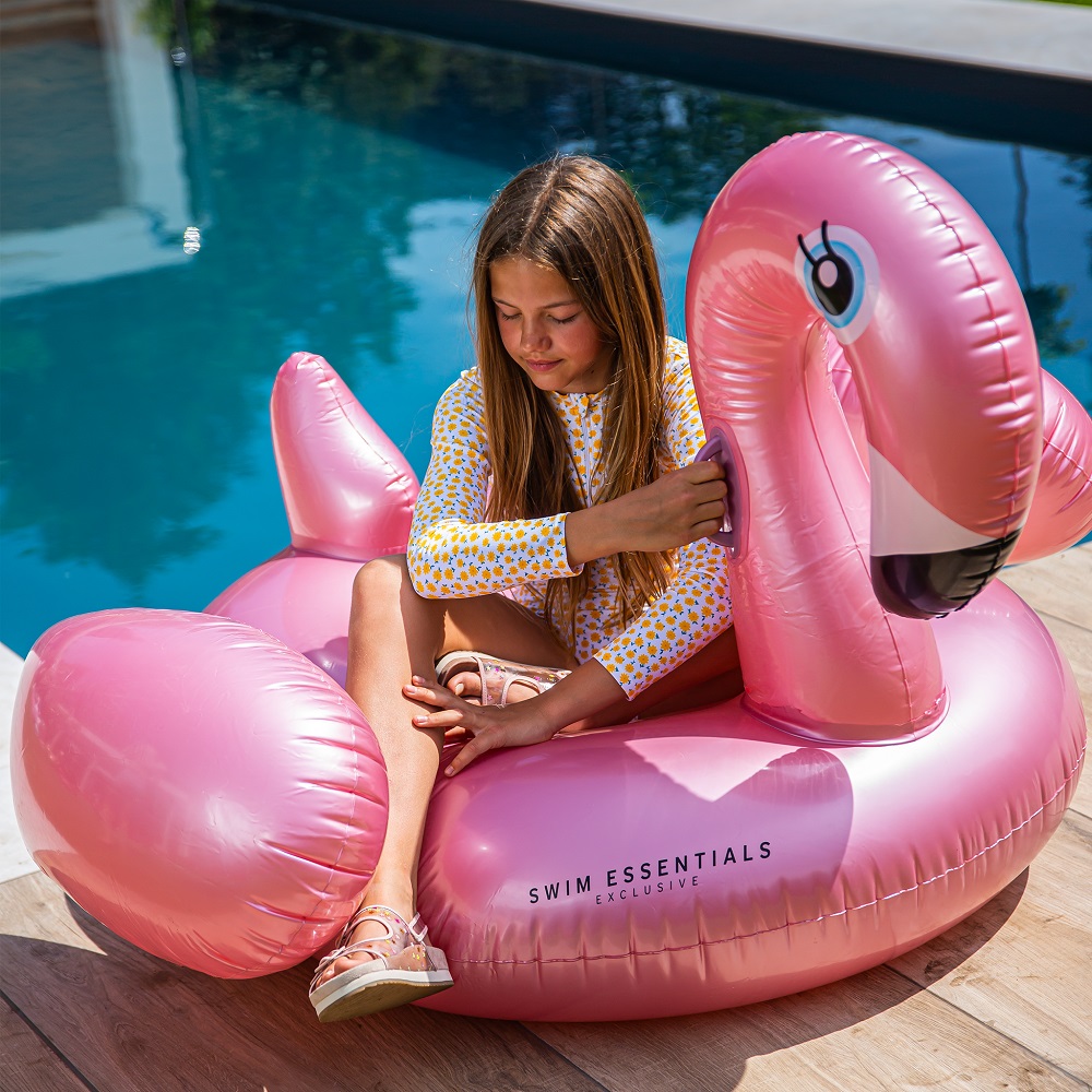 Oppusteligt badedyr Swim Essentials Flamingo XXL