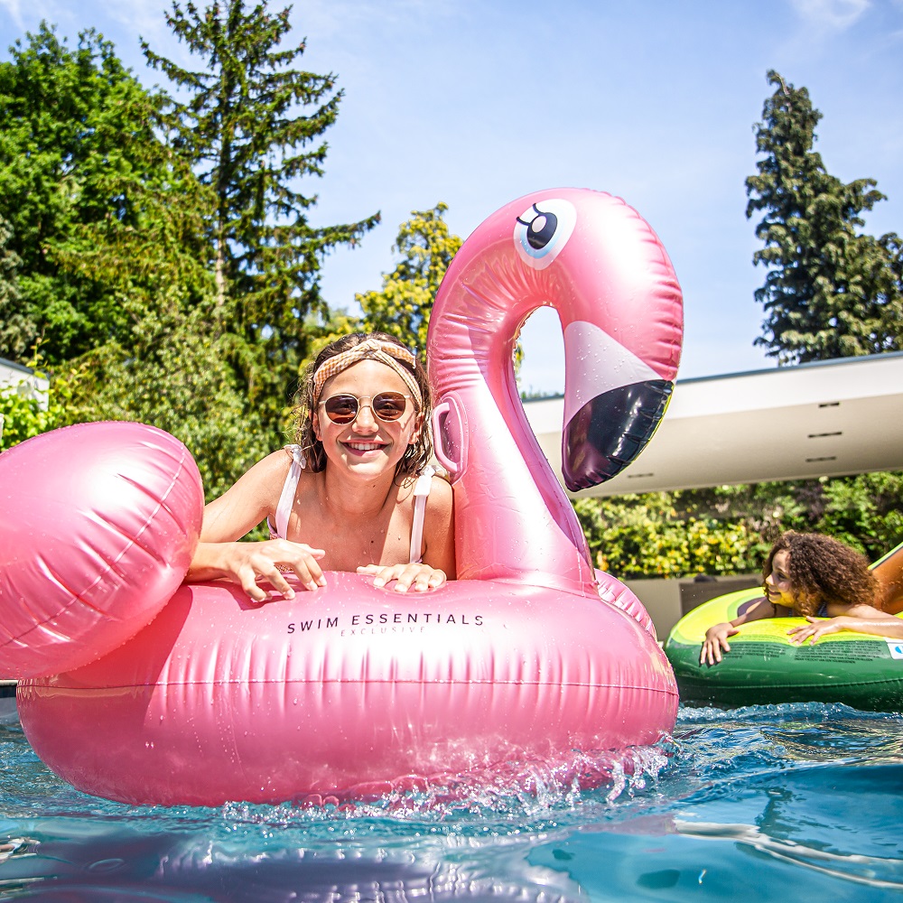 Oppusteligt badedyr Swim Essentials Flamingo XXL