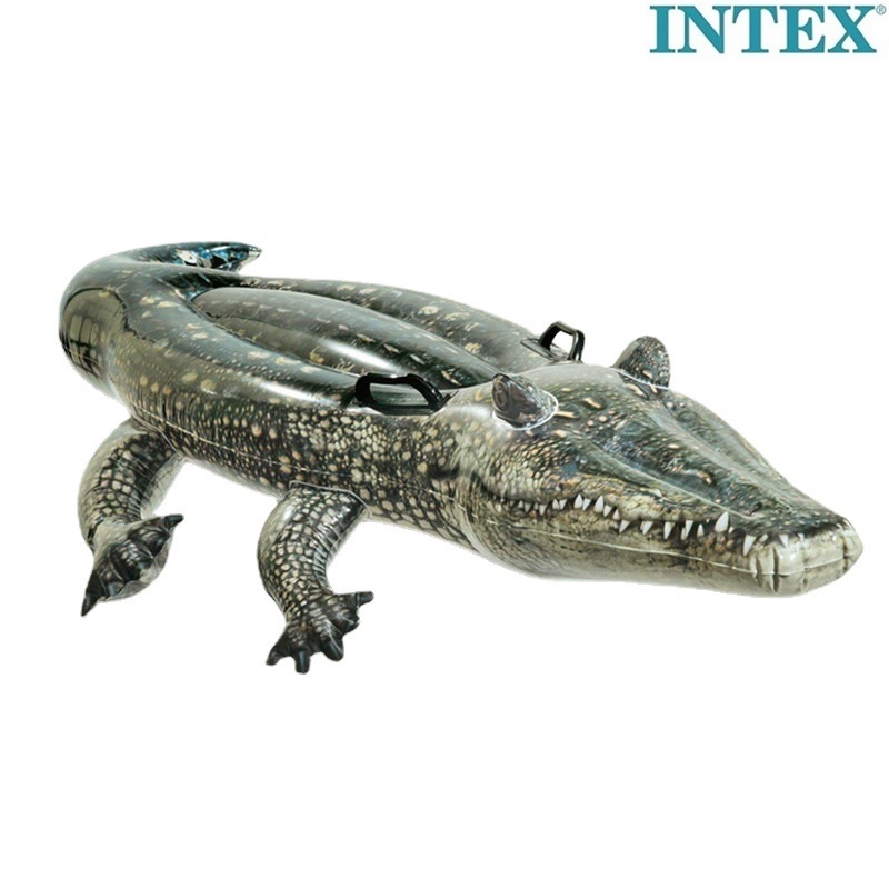 Oppusteligt badedyr XXL Intex Alligator