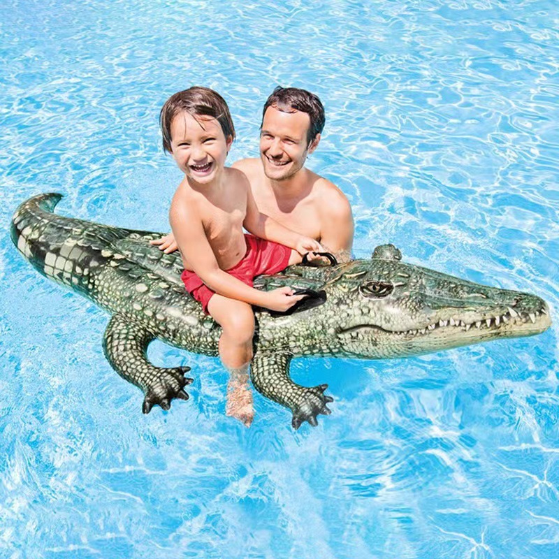 Oppusteligt badedyr XXL Intex Alligator
