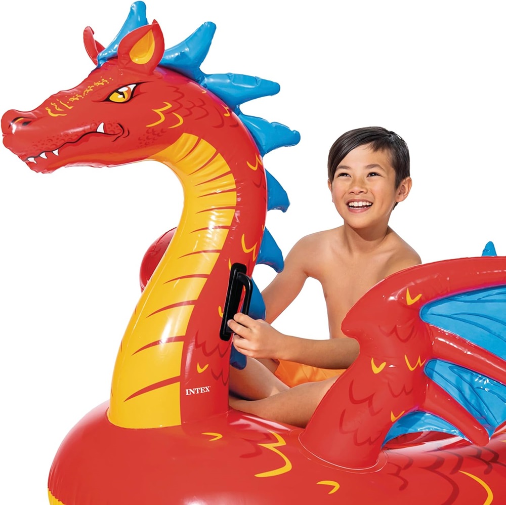 Oppusteligt badedyr XXL Intex Red Dragon