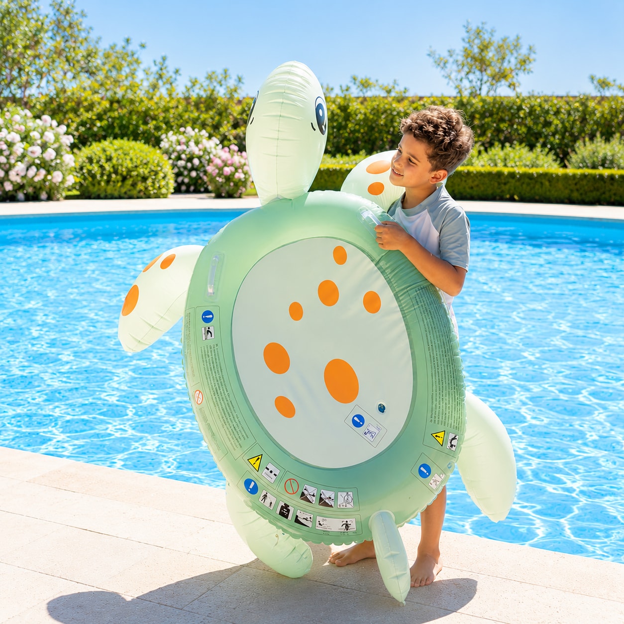 Oppusteligt badedyr XXL - Swim Essentials Turtle