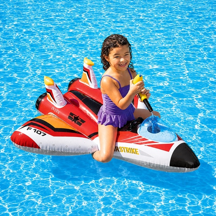 Badelegetøj - Intex Water Gun Ride-on Plane Red