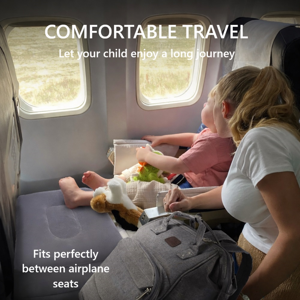 Oppustelig fodstøtte til flyrejser - TravelHawk
