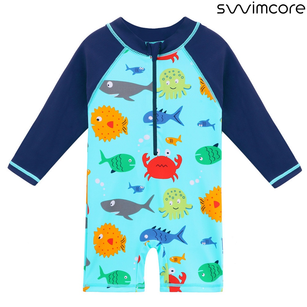 UV-dragt til børn Swimcore Blue Sealife