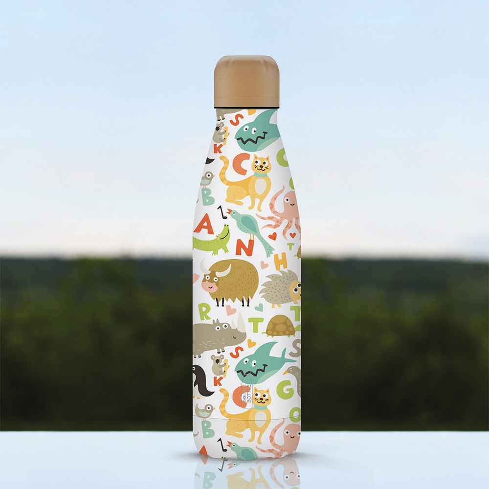 Termoflaske og drikkedunk til børn The Steel Bottle Animals