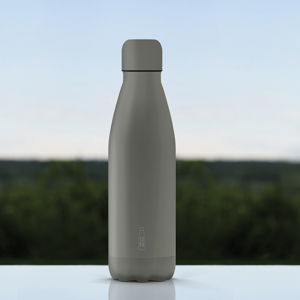 Termoflaske og drikkedunk til børn The Steel Bottle Steel Grey