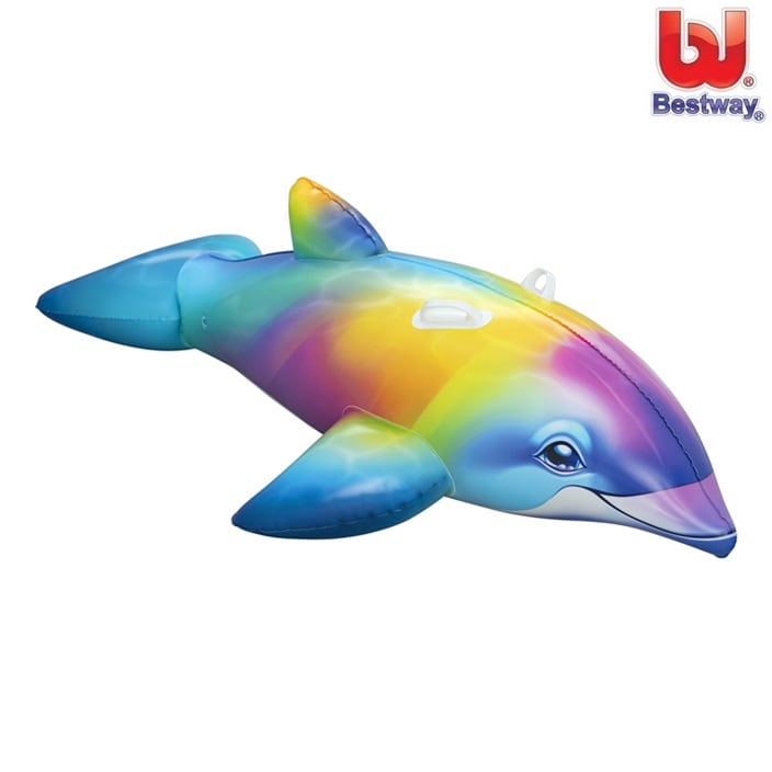 Oppusteligt badedyr XXL Bestway Rainbow Dolphin