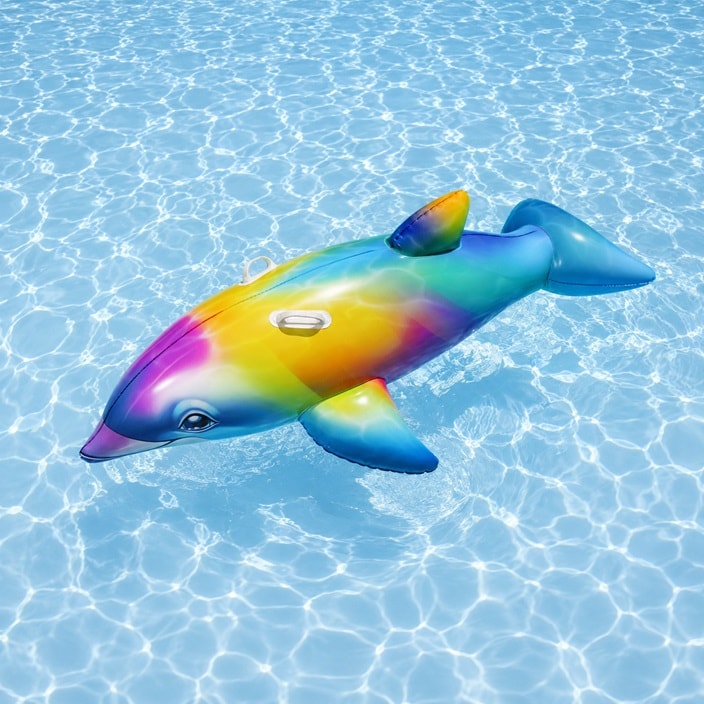 Oppusteligt badedyr XXL Bestway Rainbow Dolphin